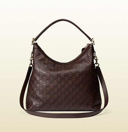 Authentic Gucci Miss GG Guccissima Leather Hobo Bag 326514 Brown